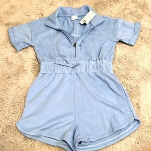 Girl’s Short Sleeve Terry Romper